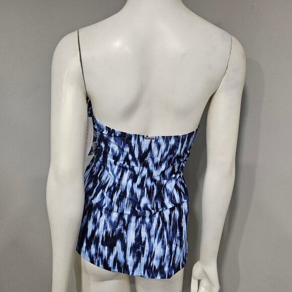 Anne Cole Twist-Front Shirred Bandeau Tankini Top - Picture 5 of 8